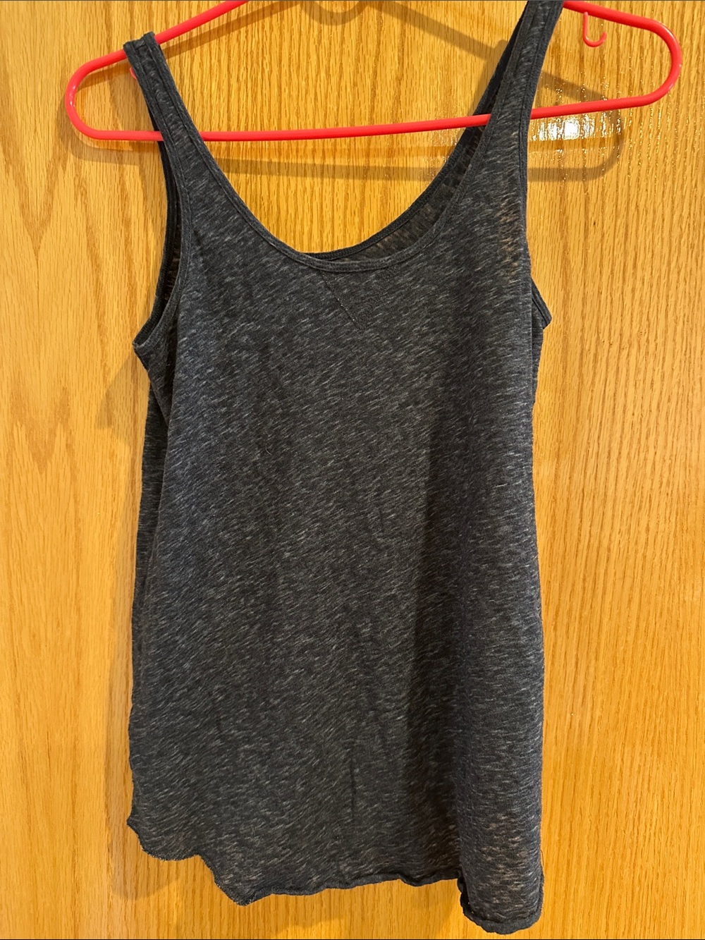 American Eagle Outfitters Dark Charcoal Gray Scoop Neck Tank